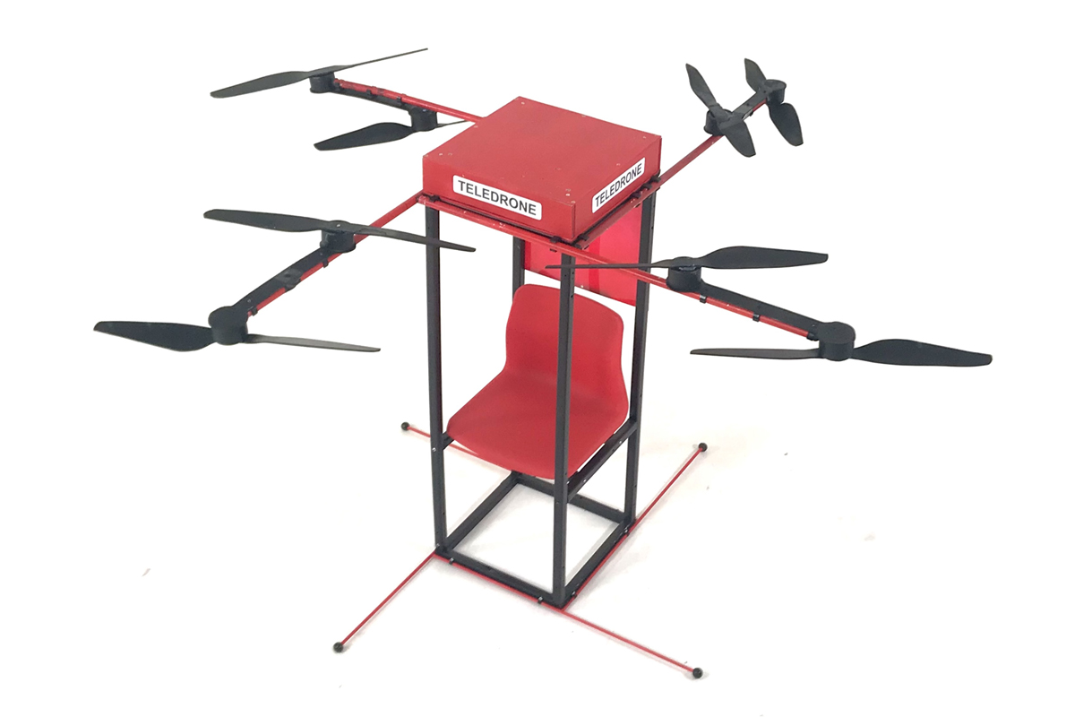 Teledrone Mark VIII subscale passenger eVTOL multicopter (prototype) Teledrone Mark VIII subscale passenger eVTOL multicopter (prototype)